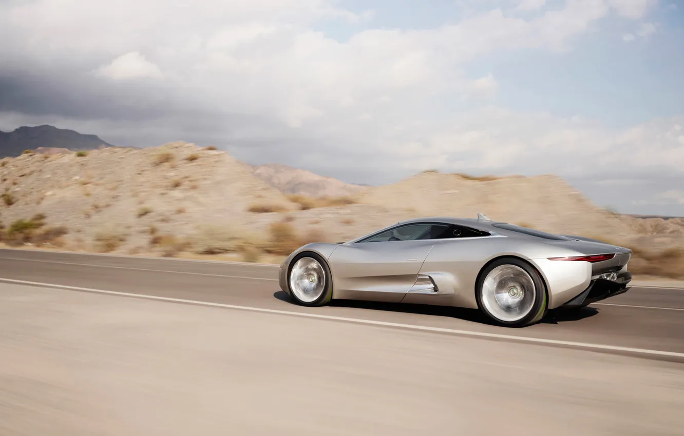 Photo wallpaper road, auto, speed, Jaguar, Jaguar