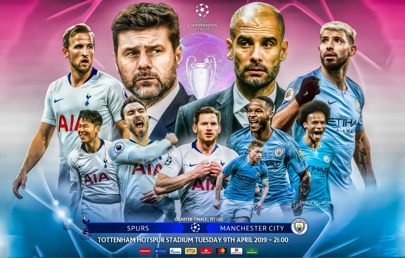 Photo wallpaper football, Champions League, UEFA, 2019, the quarter-finals