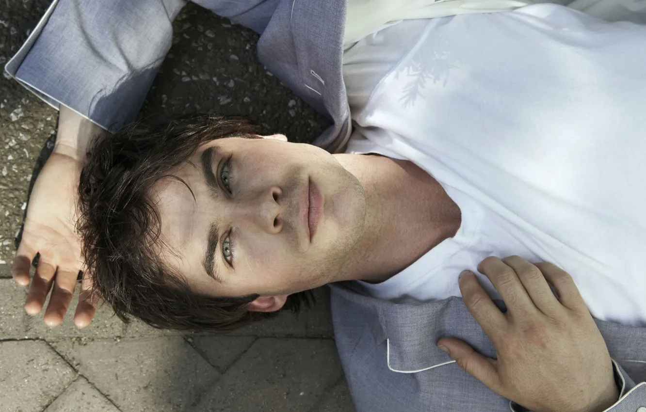 Photo wallpaper face, Mike, male, beautiful, jacket, Ian Somerhalder, Ian Somerhalder, Vampire Diaries