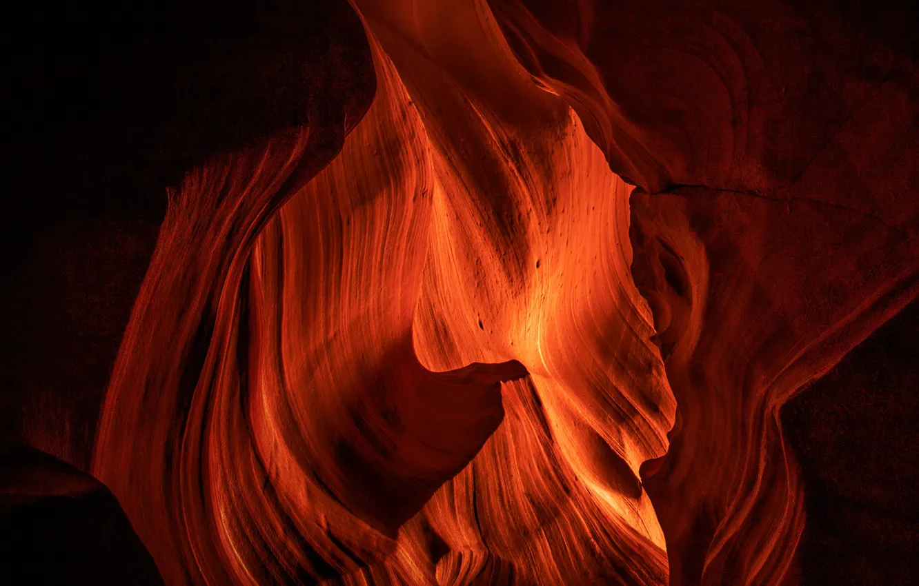 Photo wallpaper light, paint, AZ, gorge, USA, antelope canyon