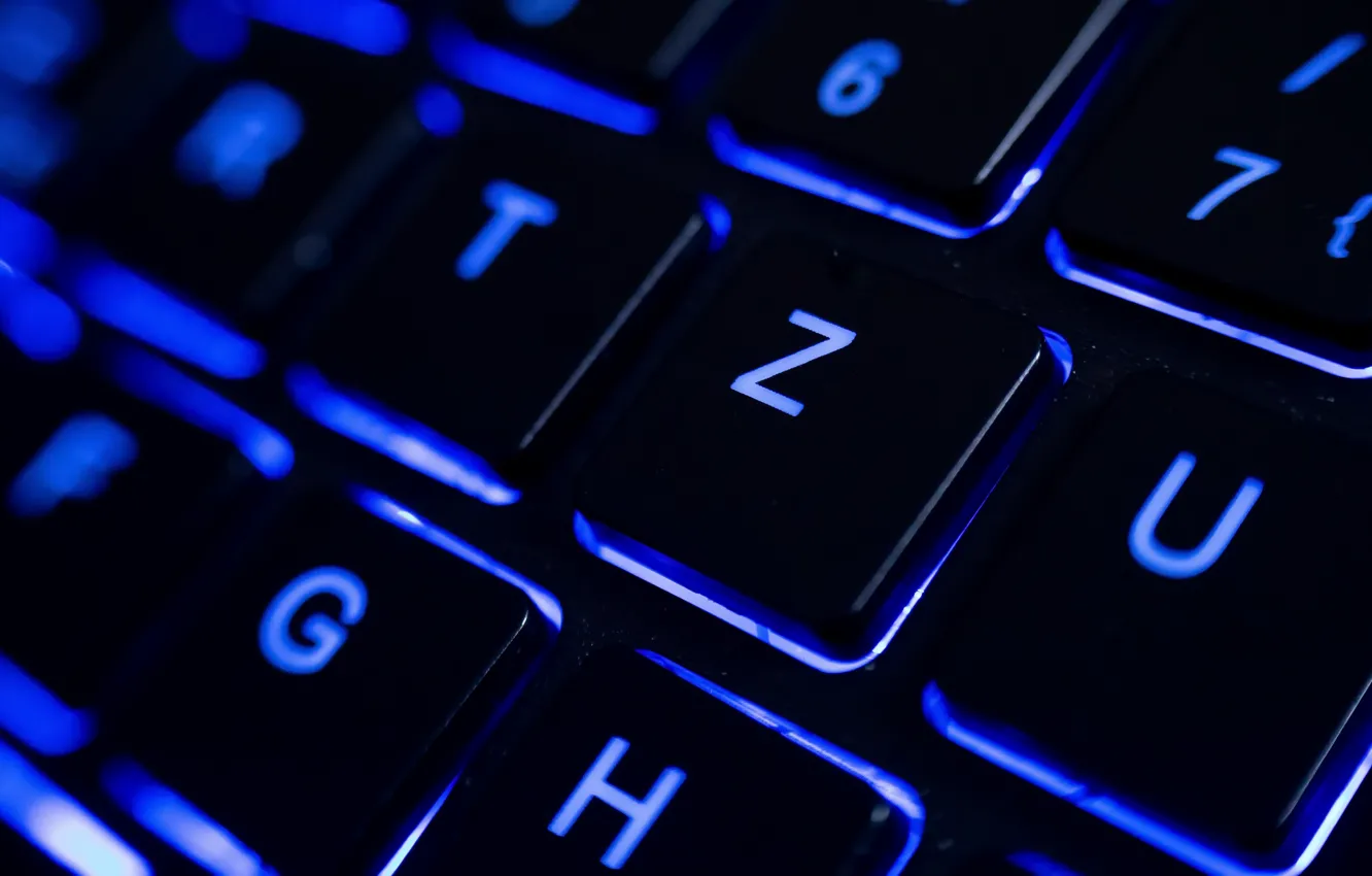 Photo wallpaper macro, keyboard, corners