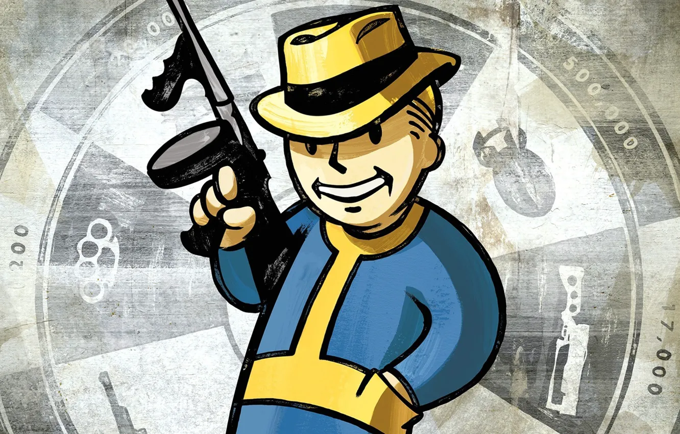Photo wallpaper Fallout, New-vegas, vault boy‎