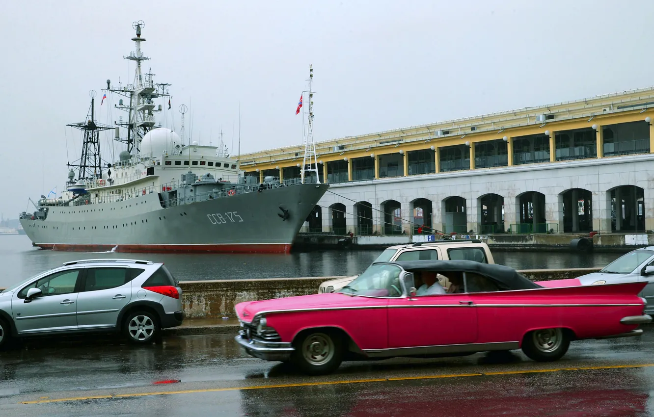 Photo wallpaper ship, Cuba, intelligence, visit