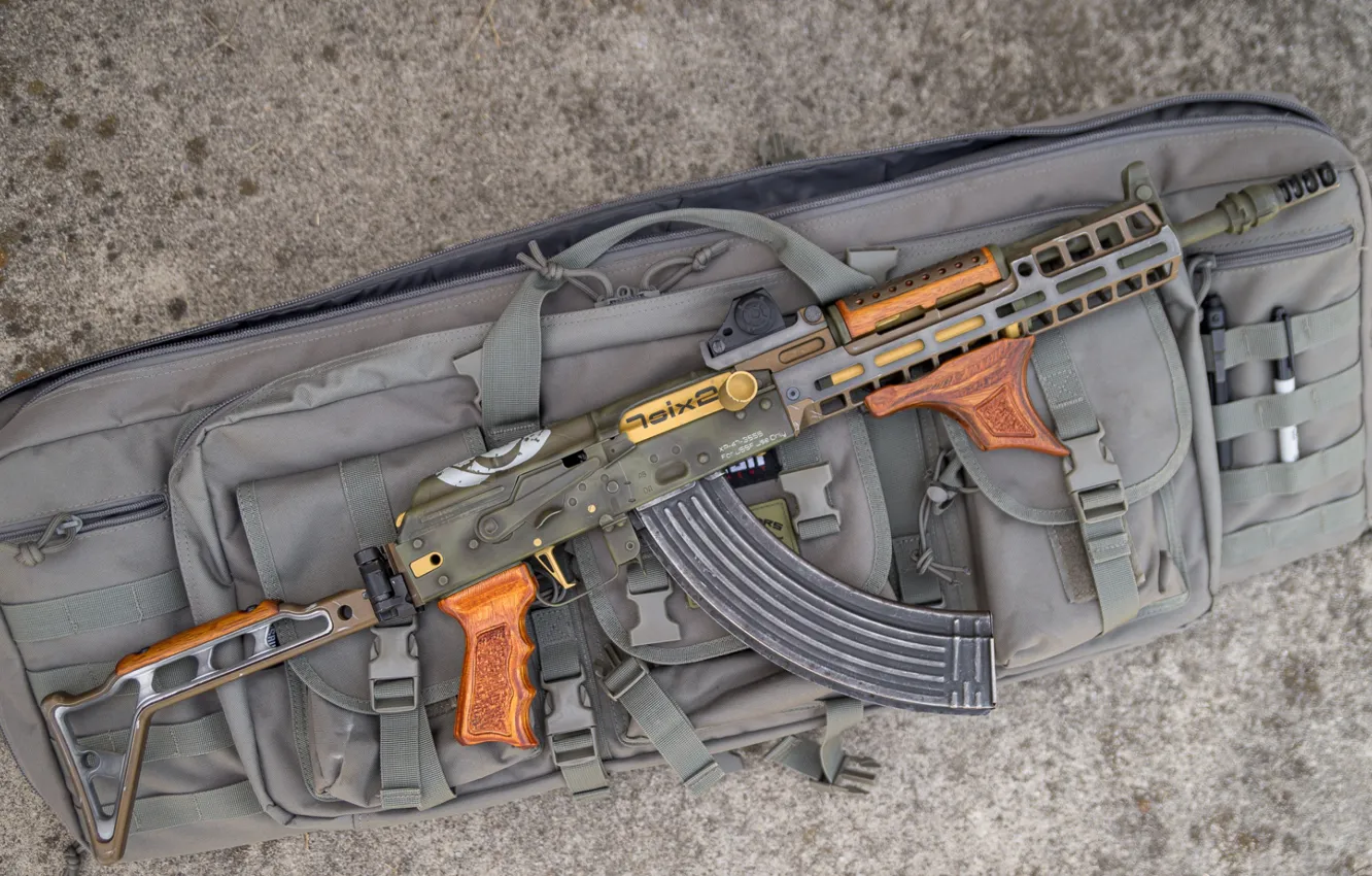 Photo wallpaper weapons, gun, weapon, custom, Kalashnikov, AK 47, assault rifle, assault Rifle