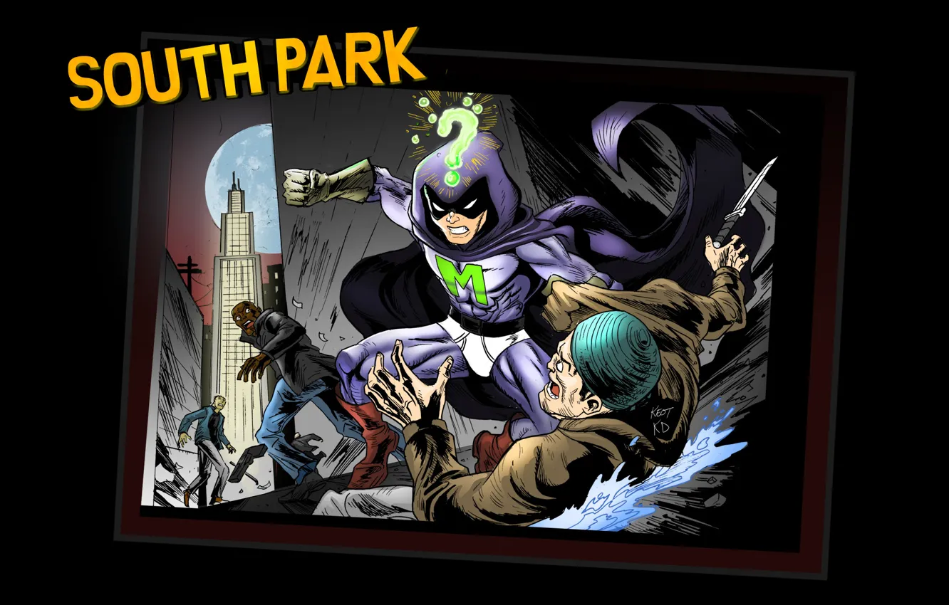 Photo wallpaper South Park, comic, Mysterion, super hero