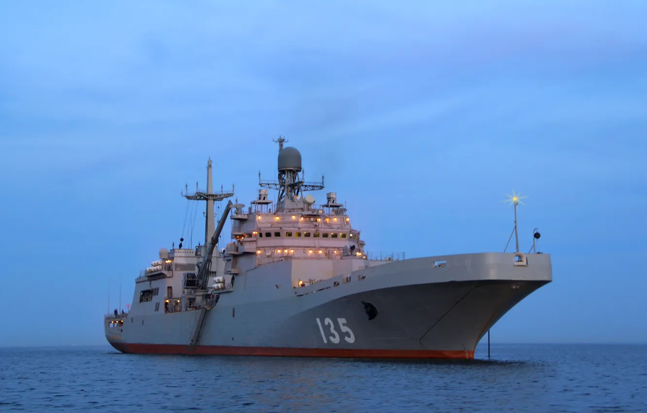 Photo wallpaper ship, the evening, RAID, landing, Ivan Gren