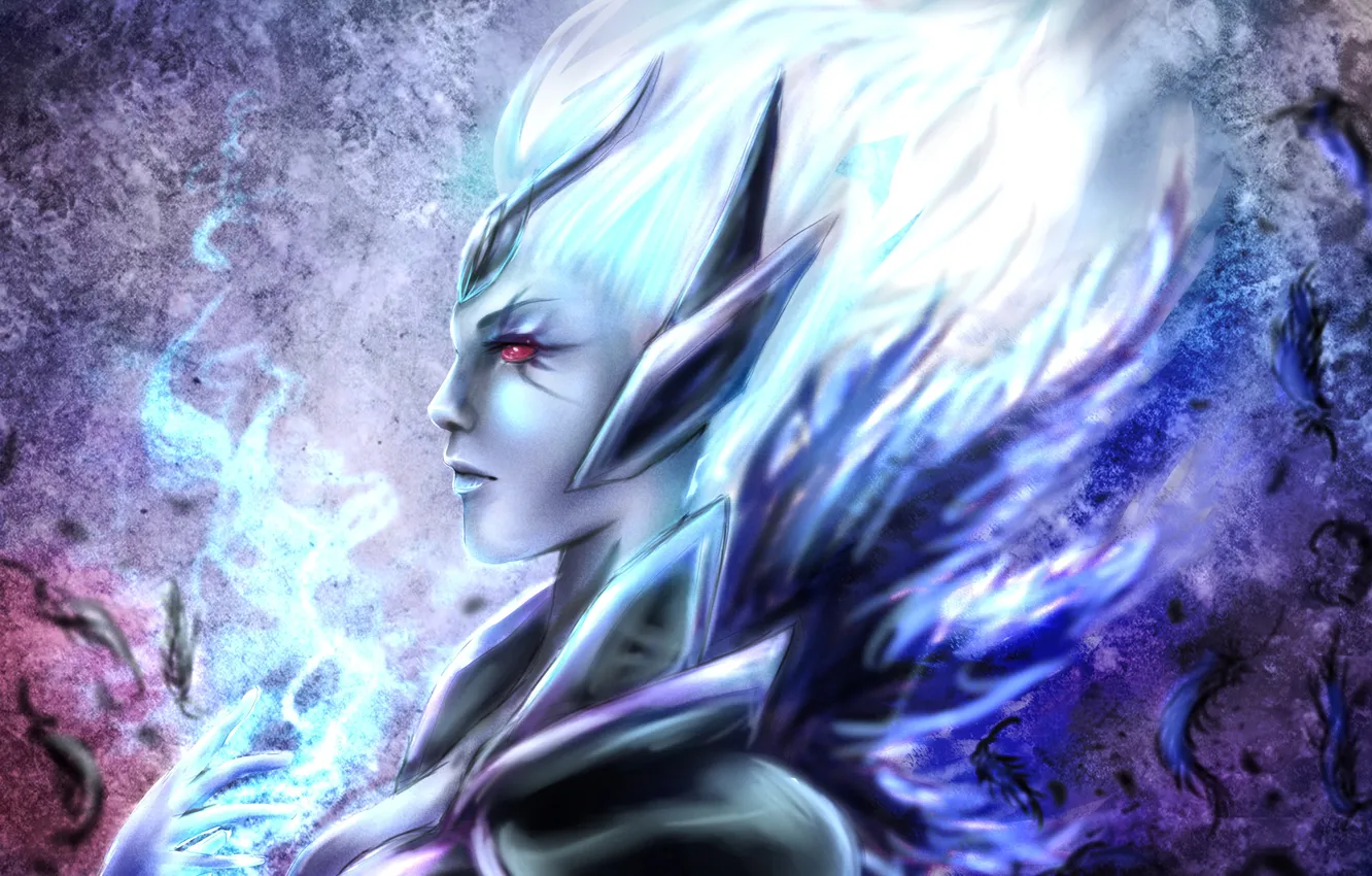 Photo wallpaper girl, face, dota 2, Vengeful Spirit, Shendelzare