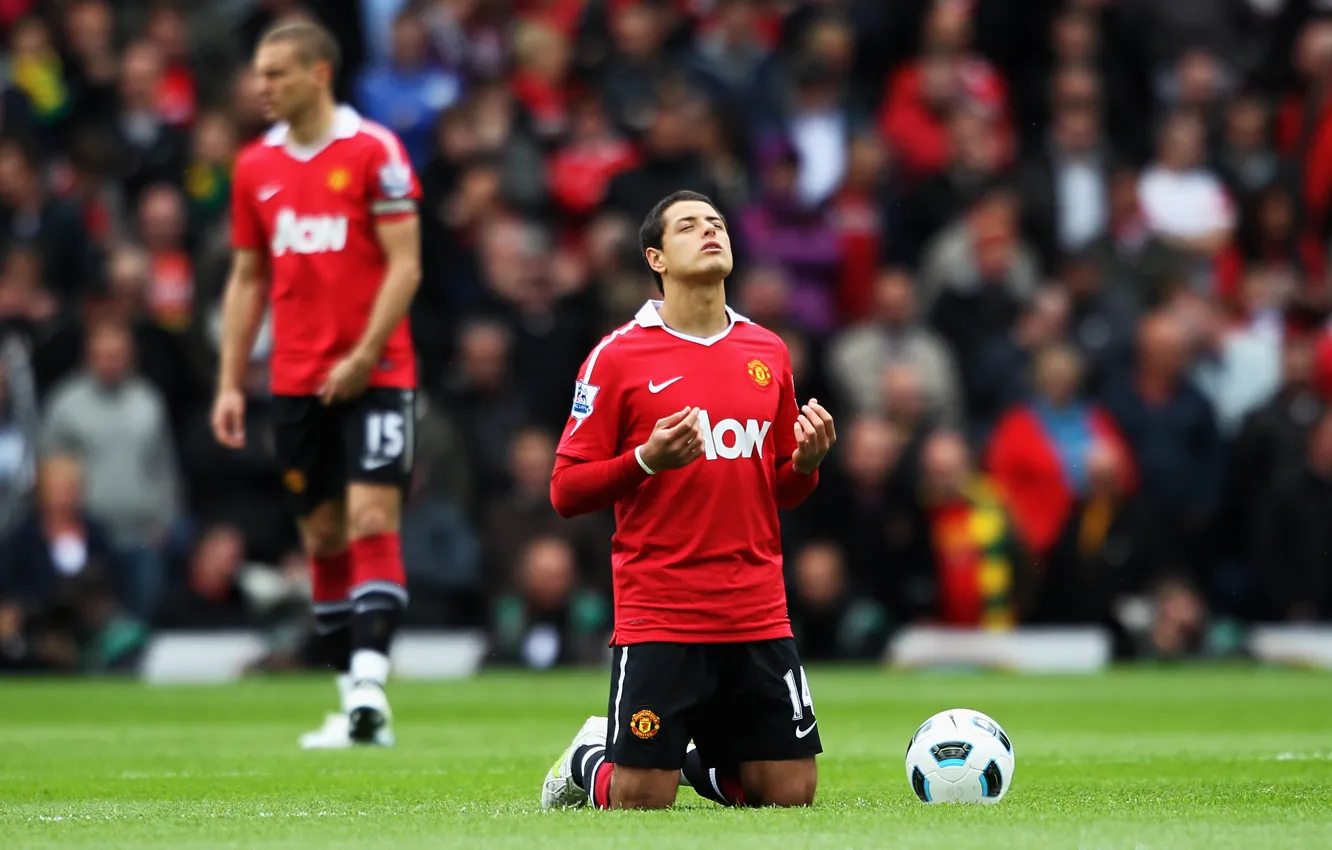 Photo wallpaper Manchester United, Manchester United, chicharito