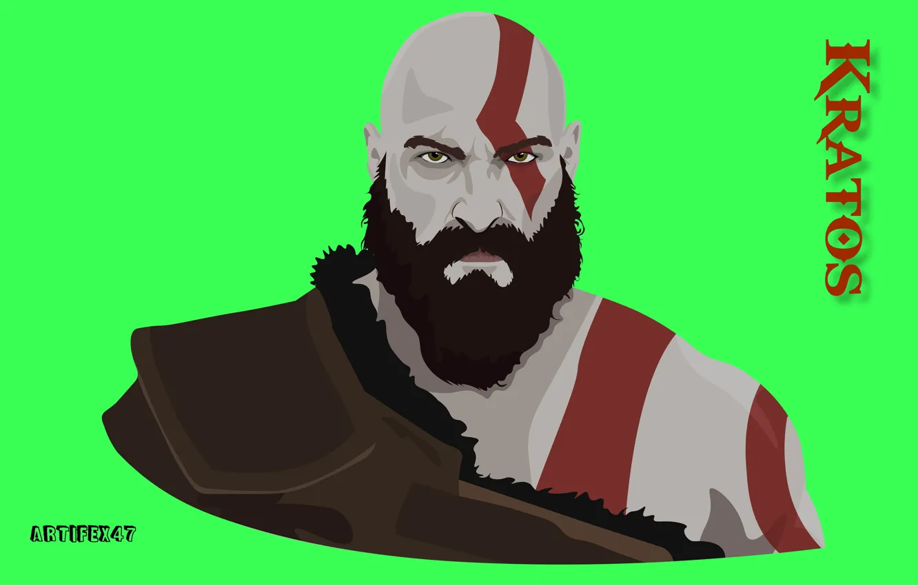 Photo wallpaper look, Kratos, God of War