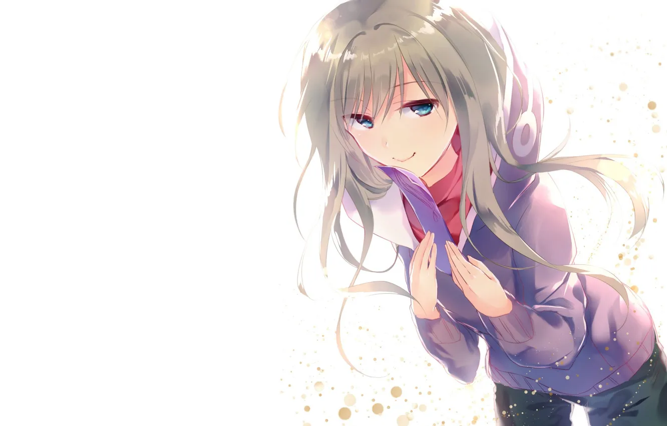 Photo wallpaper look, girl, smile, kagerou project
