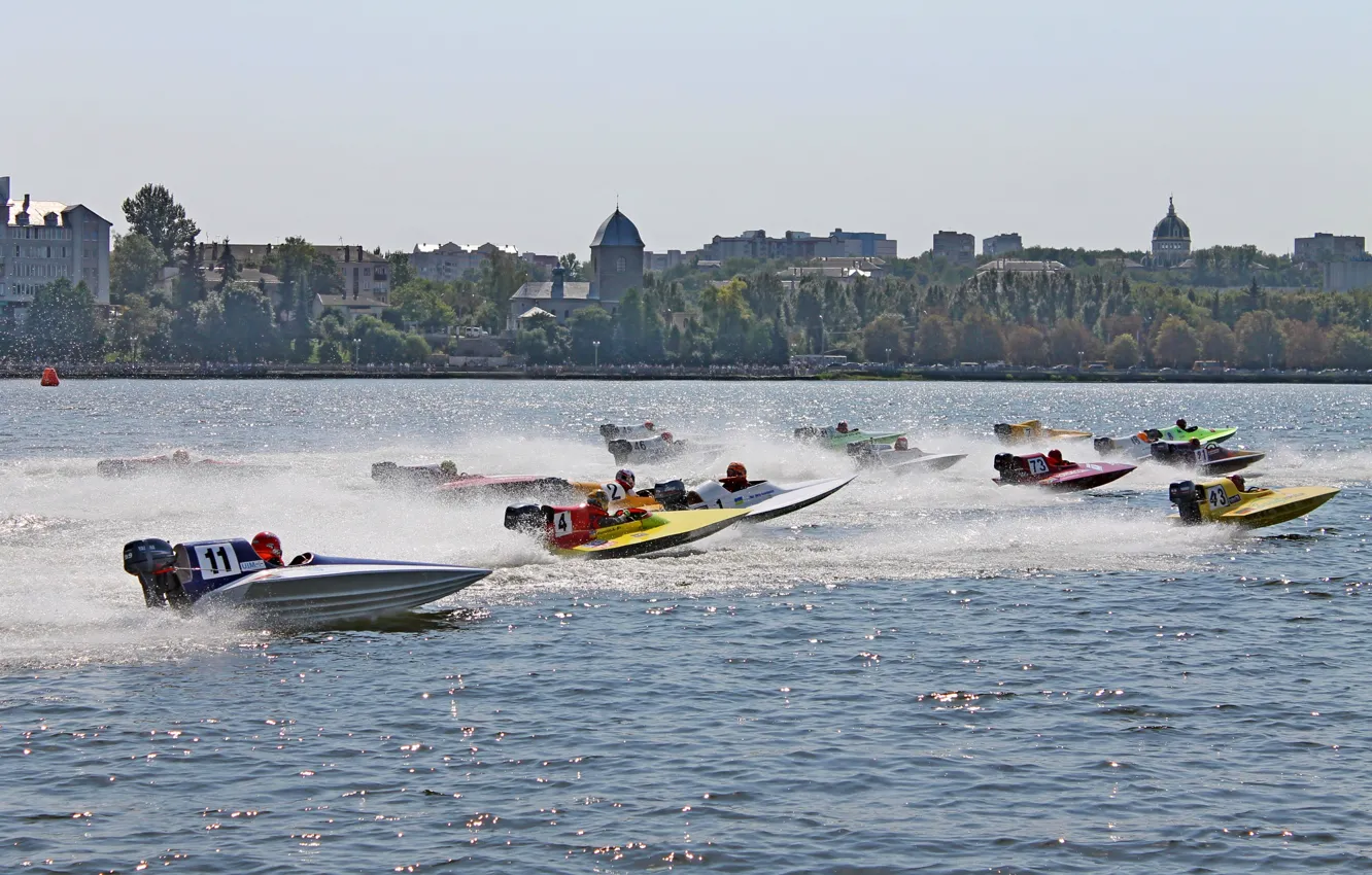 Photo wallpaper race, boat, speed