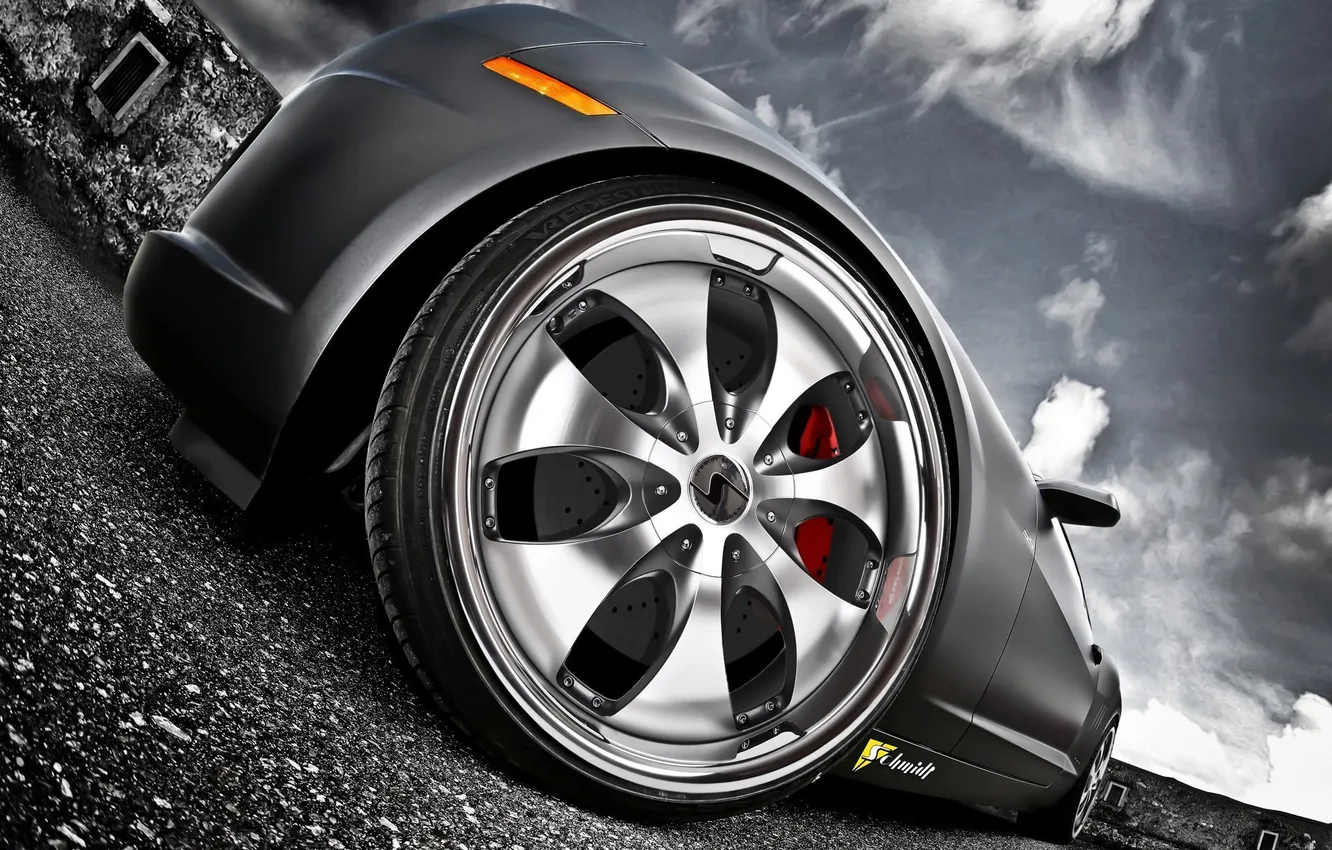 Photo wallpaper the sky, asphalt, wheel, Chevrolet, Camaro, chrome