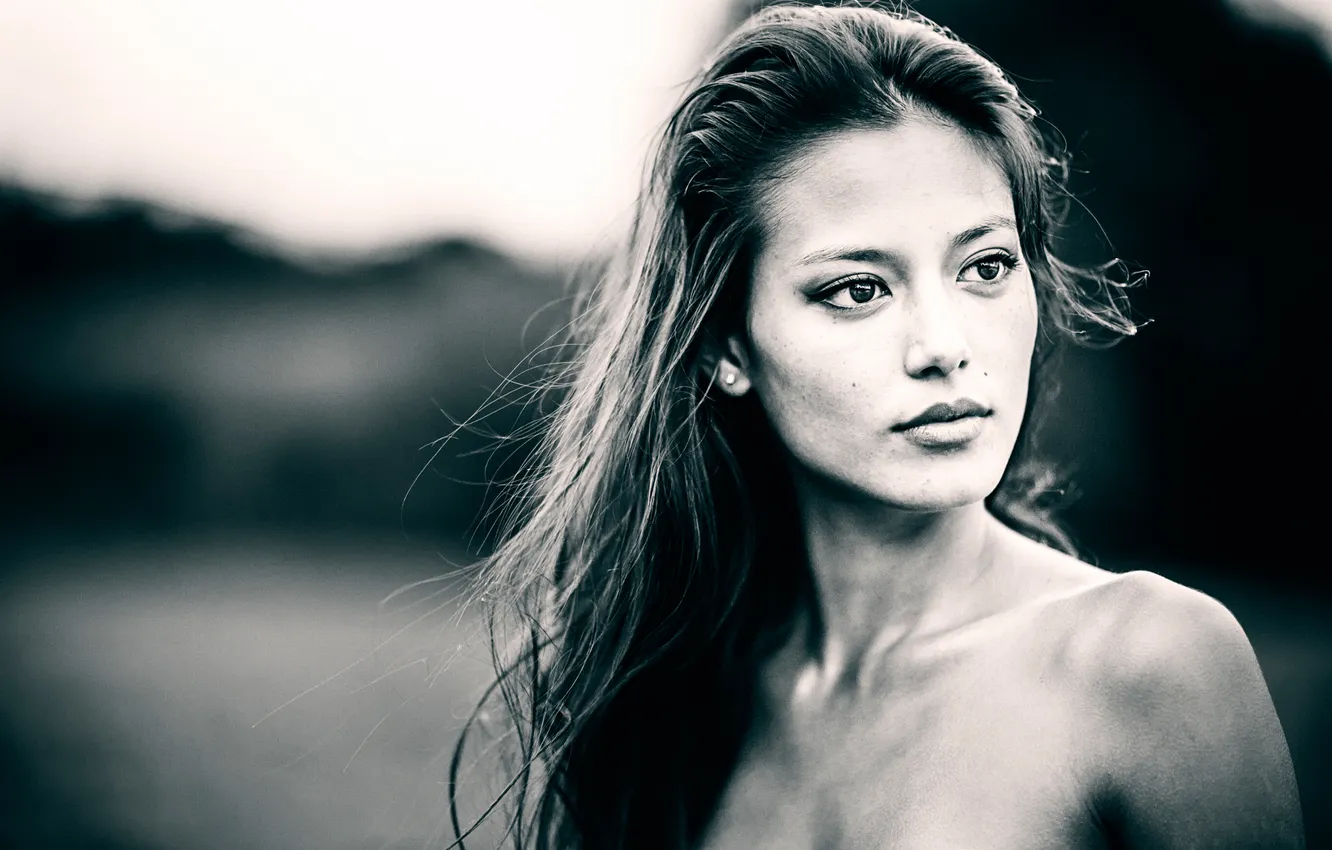 Photo wallpaper look, portrait, bokeh, pure