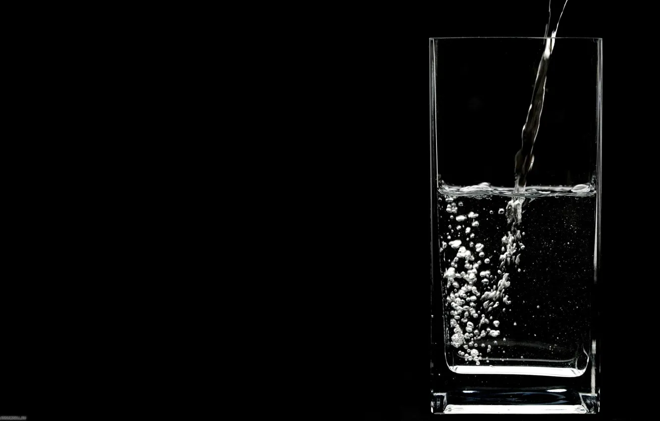 Photo wallpaper water, glass, drink