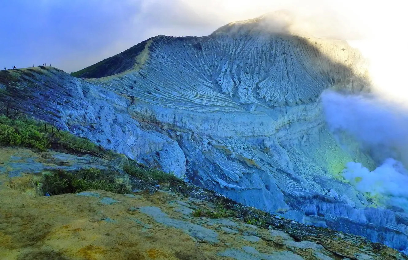Photo wallpaper mountains, the volcano, Indonesia, the island of Java