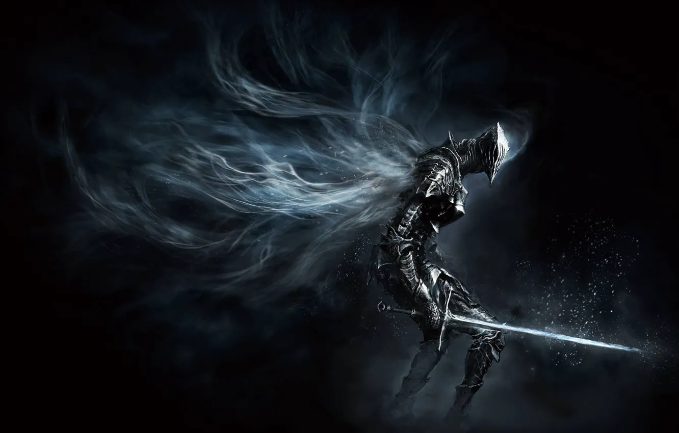 Photo wallpaper the game, armor, sword, knight, games, rpg, knight, From Software