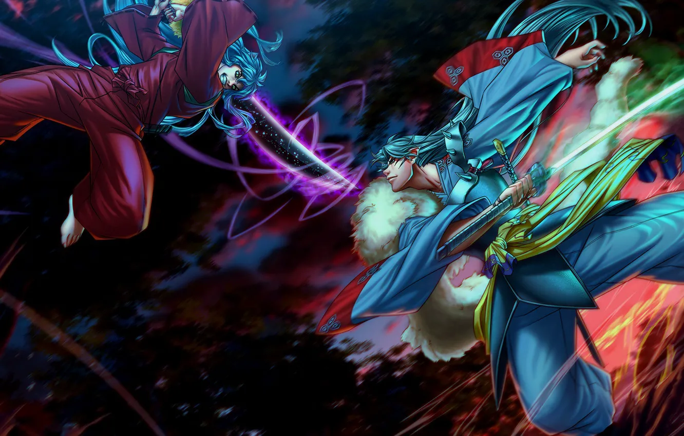 Photo wallpaper anime, art, brothers, Inuyasha, InuYasha, Seshoumaru