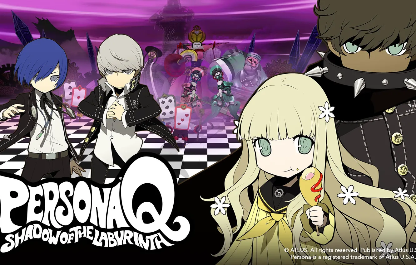 Photo wallpaper the game, anime, art, characters, Person, Persona Q