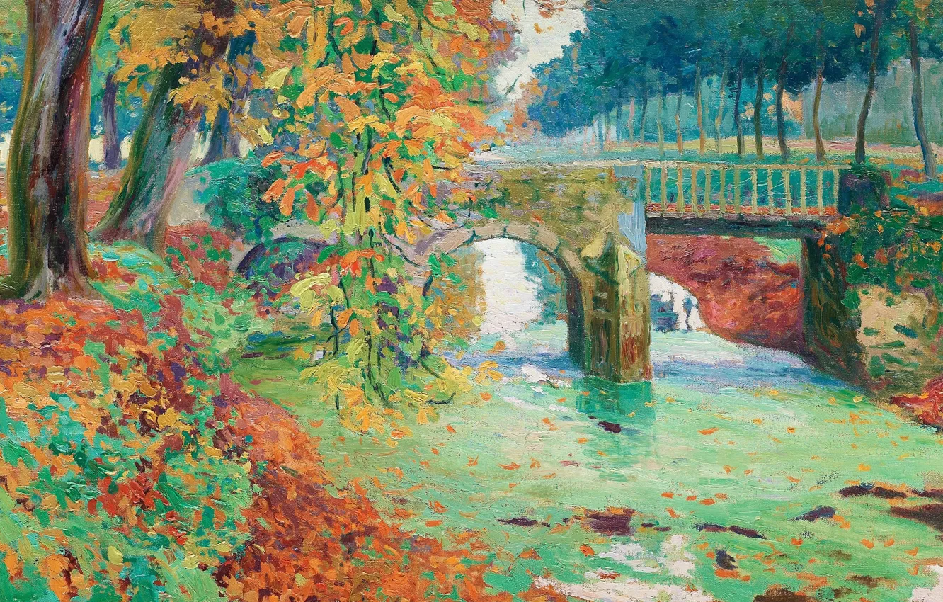 Photo wallpaper garden, The garden, oil on canvas, French post-impressionist artist, Paul Madeline, Paul Madeline, French post-impressionist …