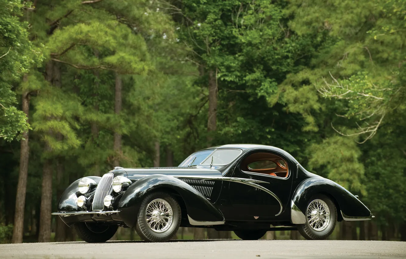 Photo wallpaper 1938, retro cars, lago, the only instance, The only instance, Talbot, Speciale Teardrop Coupe par …
