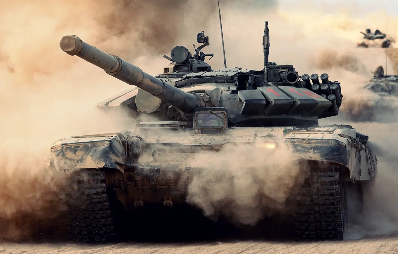 Photo wallpaper army, tank, Russia, T-72, T-72B2