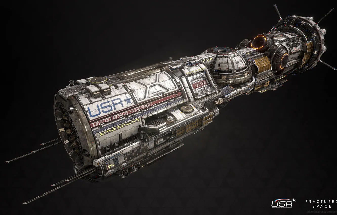 Photo wallpaper space, transport, ship, Fractured Space, USR Endeavor