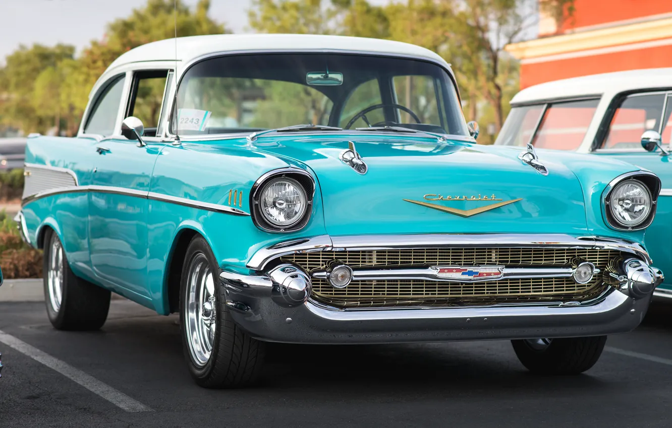 Photo wallpaper classic, Chevy, the front, 1957