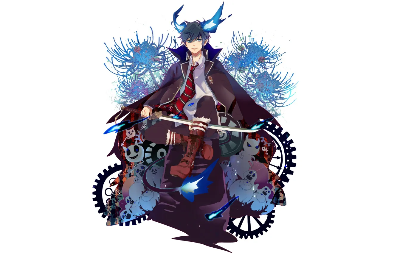 Photo wallpaper Ao no Exorcist, Blue exorcist, Rin, Okumura Rin