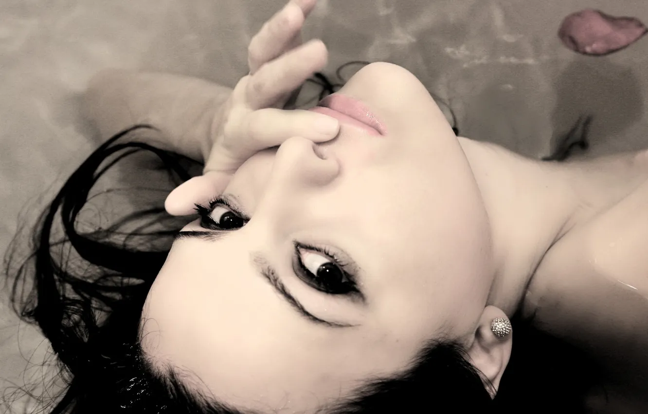 Photo wallpaper eyes, look, girl