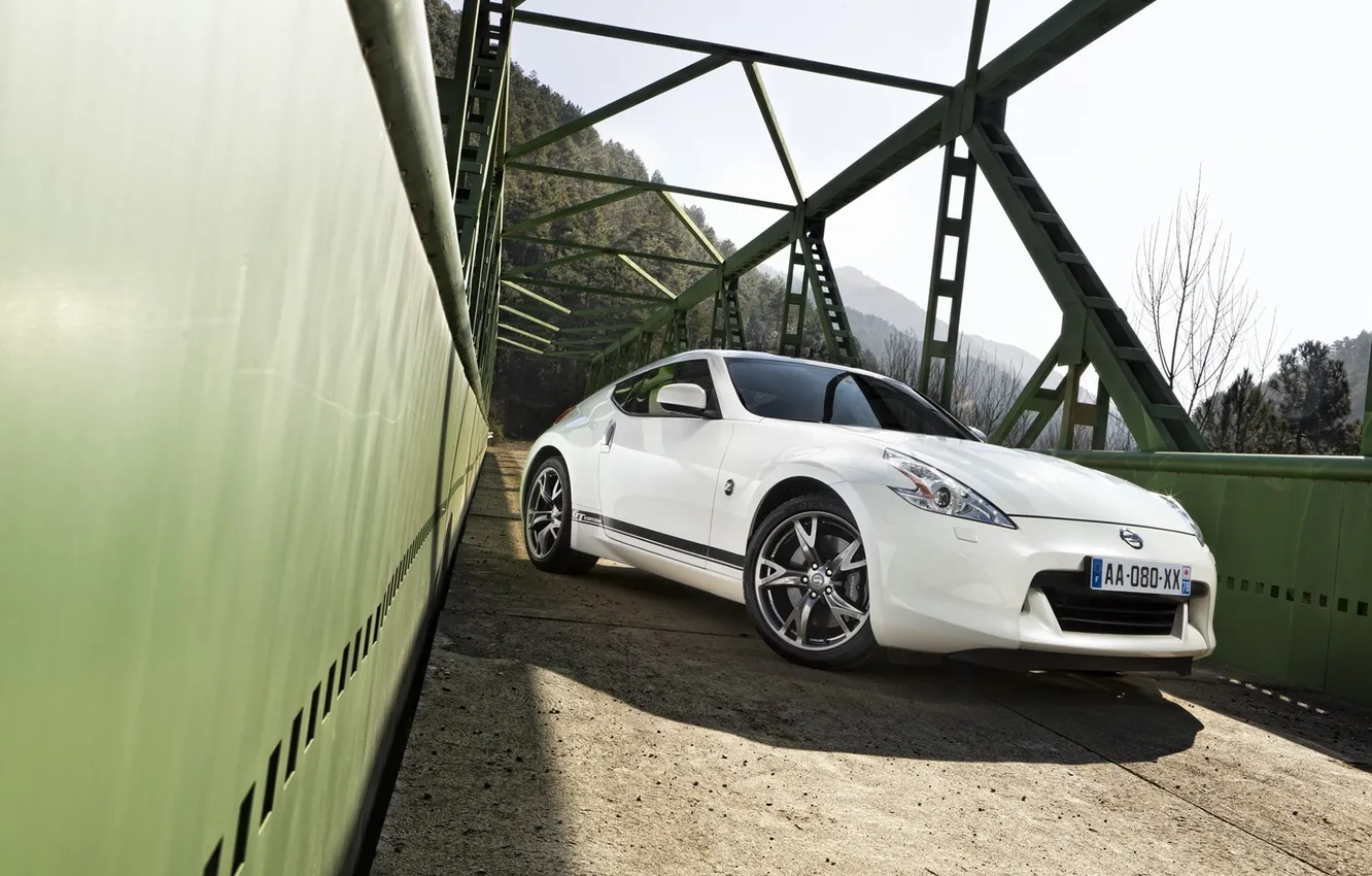 Photo wallpaper road, bridge, nissan 370z, Nissan 370Z GT Edition