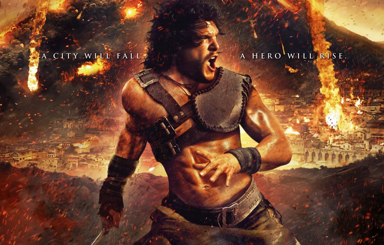 Photo wallpaper sword, the volcano, the eruption, antique, Gladiator, Vesuvius, Kit Harington, Kit Harington