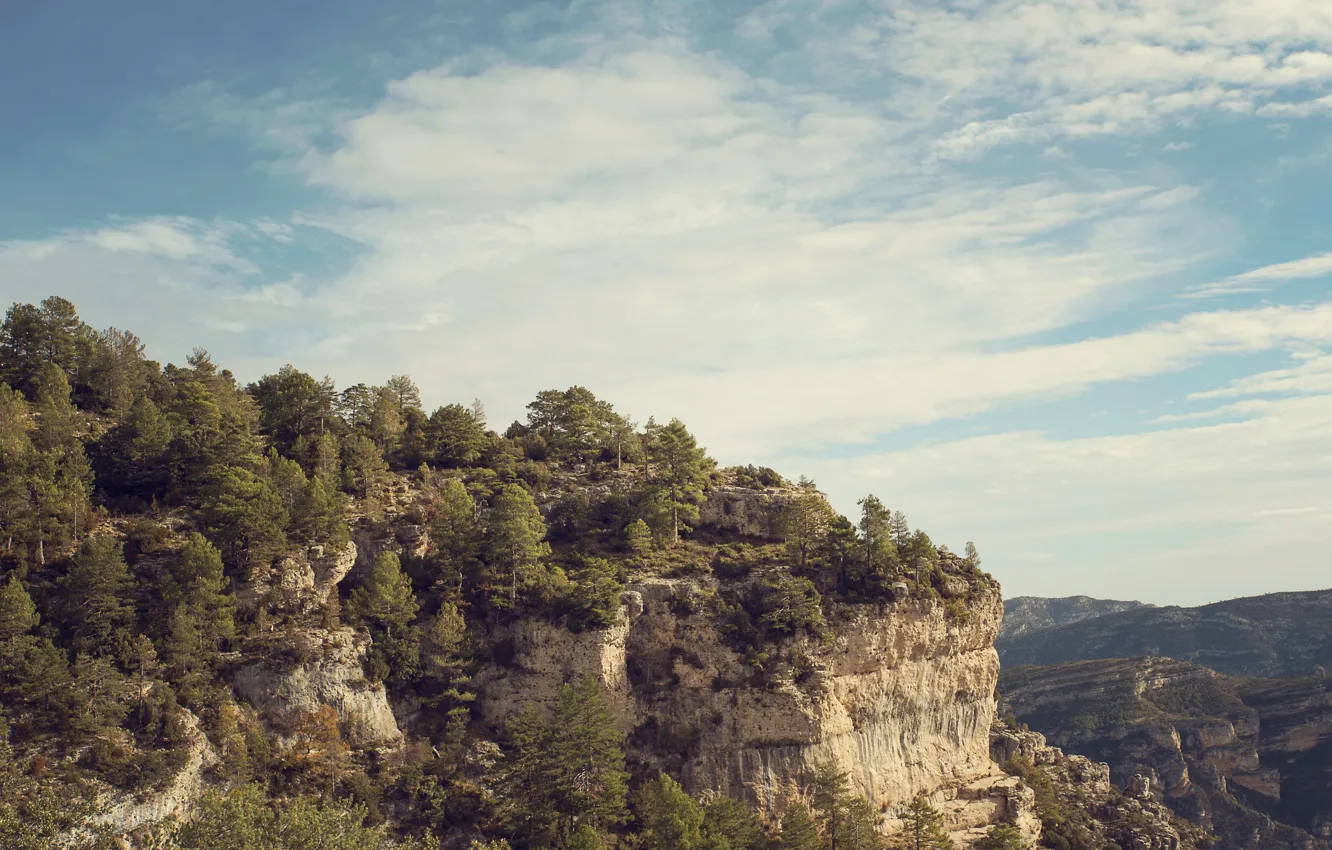 Photo wallpaper the sky, open, rocks