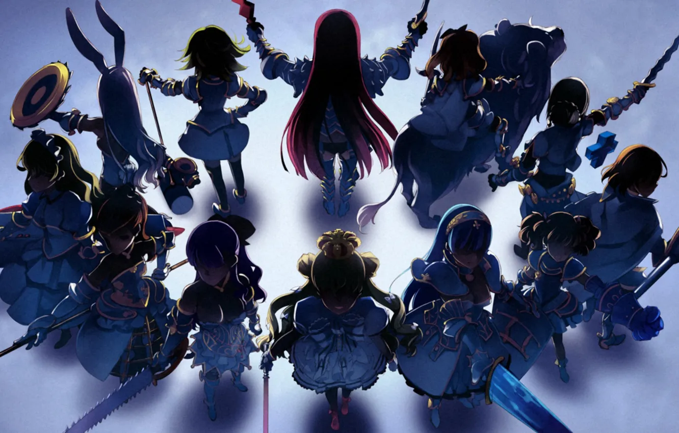 Photo wallpaper girl, weapons, animal, magic, sword, art, ears, sir palamedes