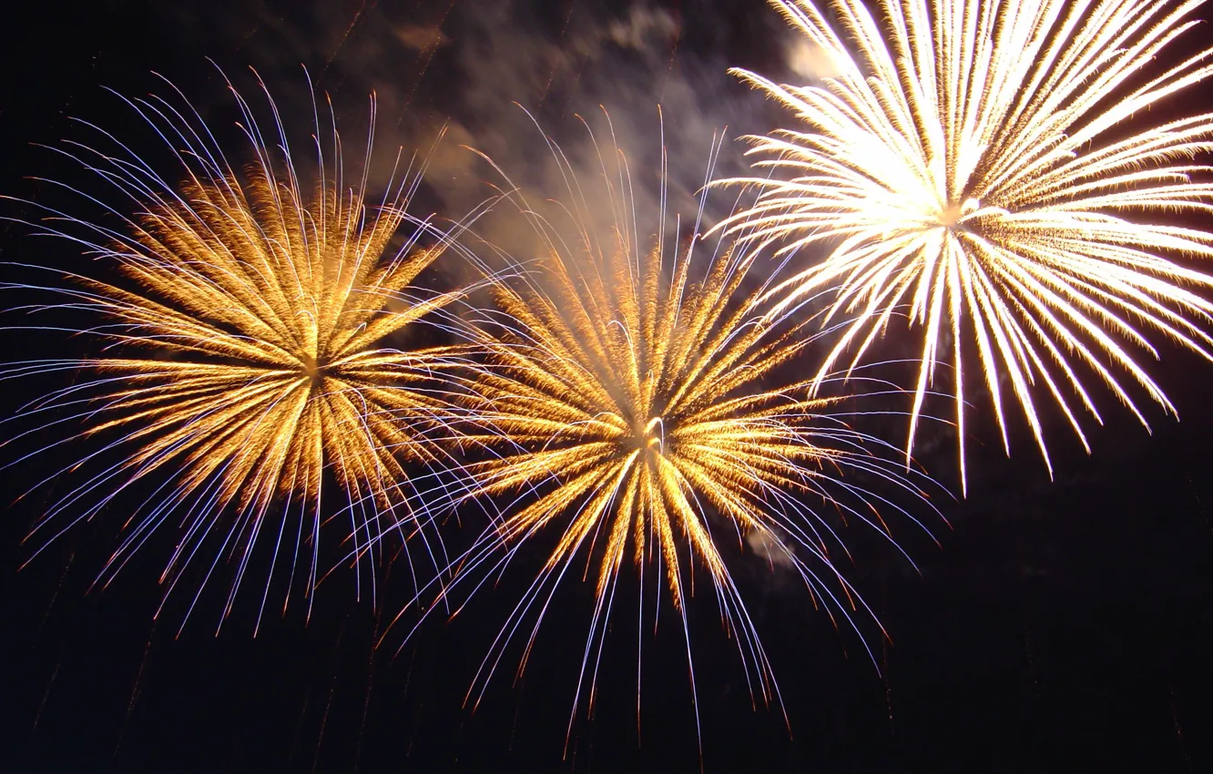 Photo wallpaper night, salute, fireworks