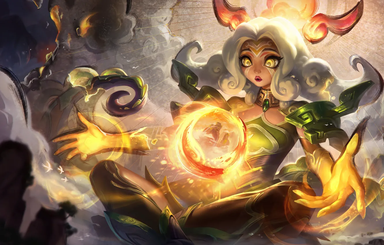 Photo wallpaper magic, magic, the game, surprise, game, beautiful girl, League of Legends, Nico