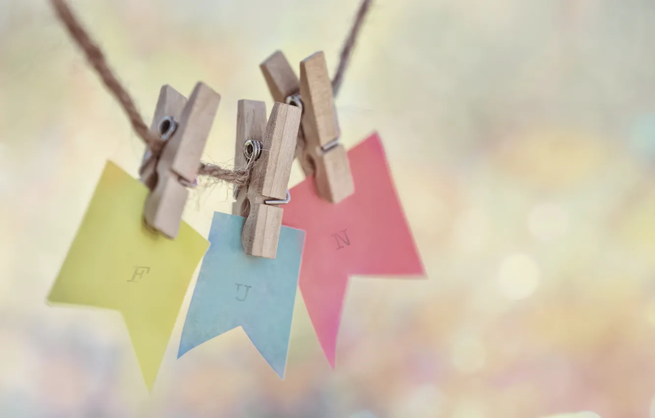Photo wallpaper paper, background, clothespins