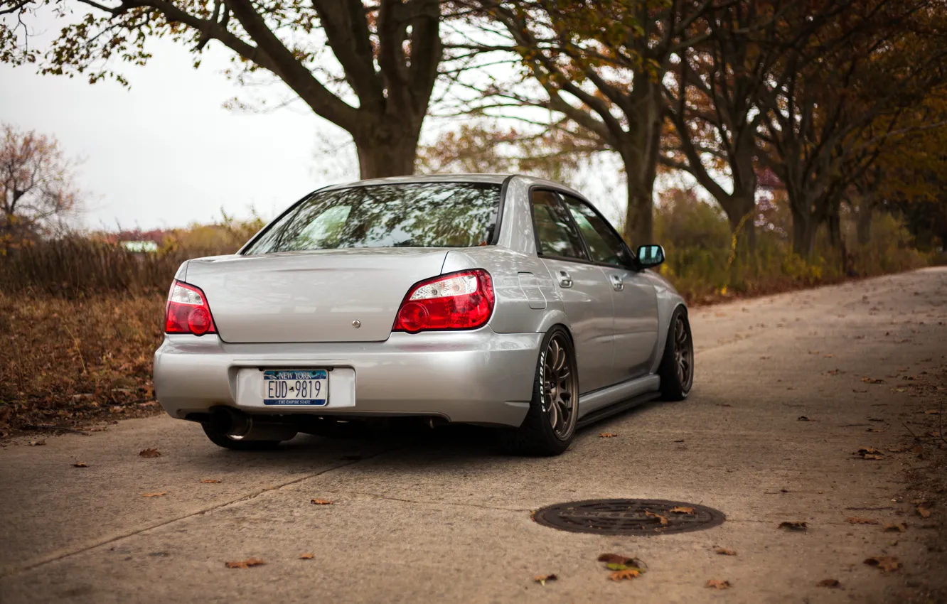 Photo wallpaper Subaru, Impreza, WRX, rear, Subaru, Impreza