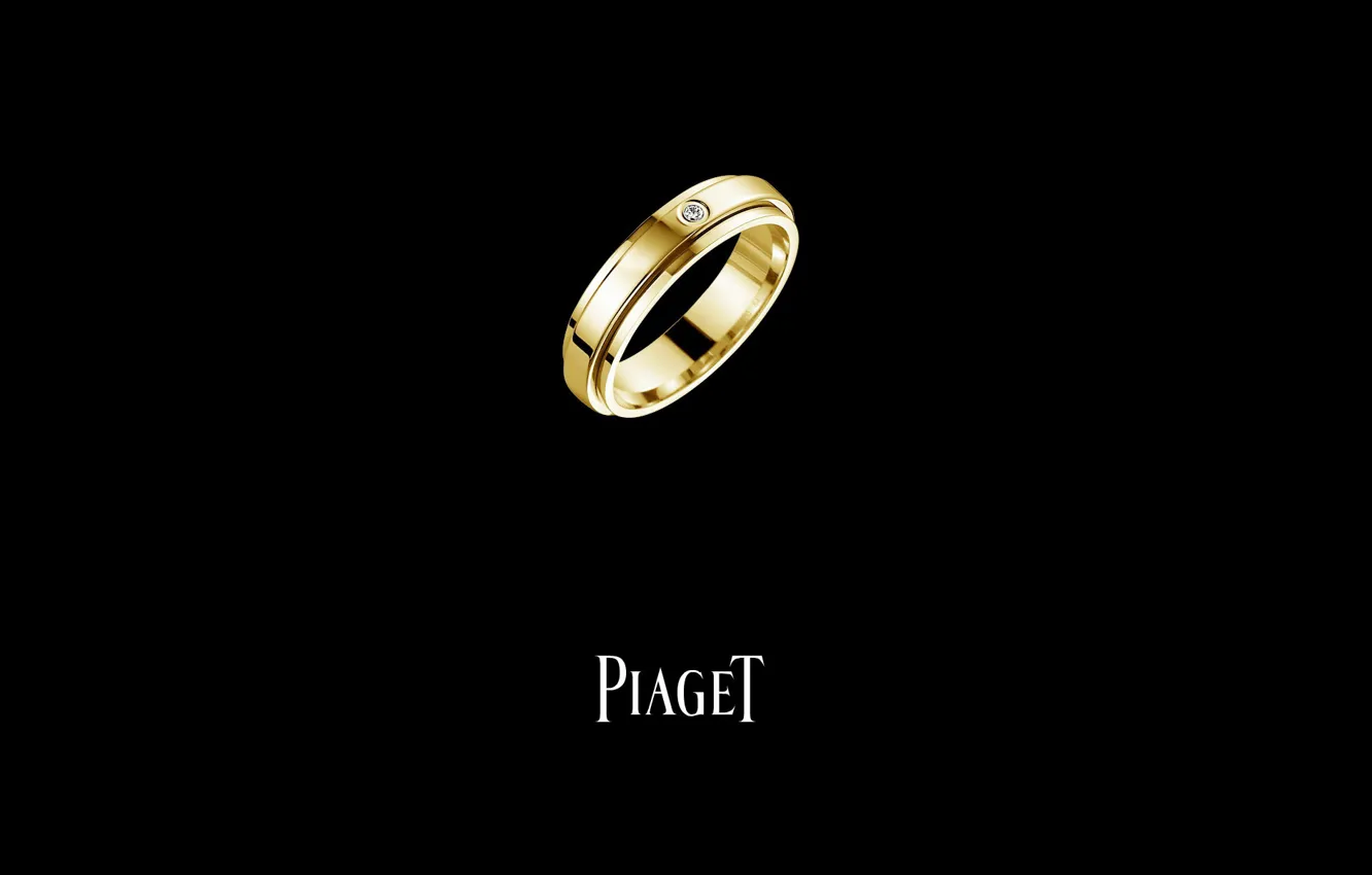 Photo wallpaper gold, ring, decoration, diamond, PIAGET