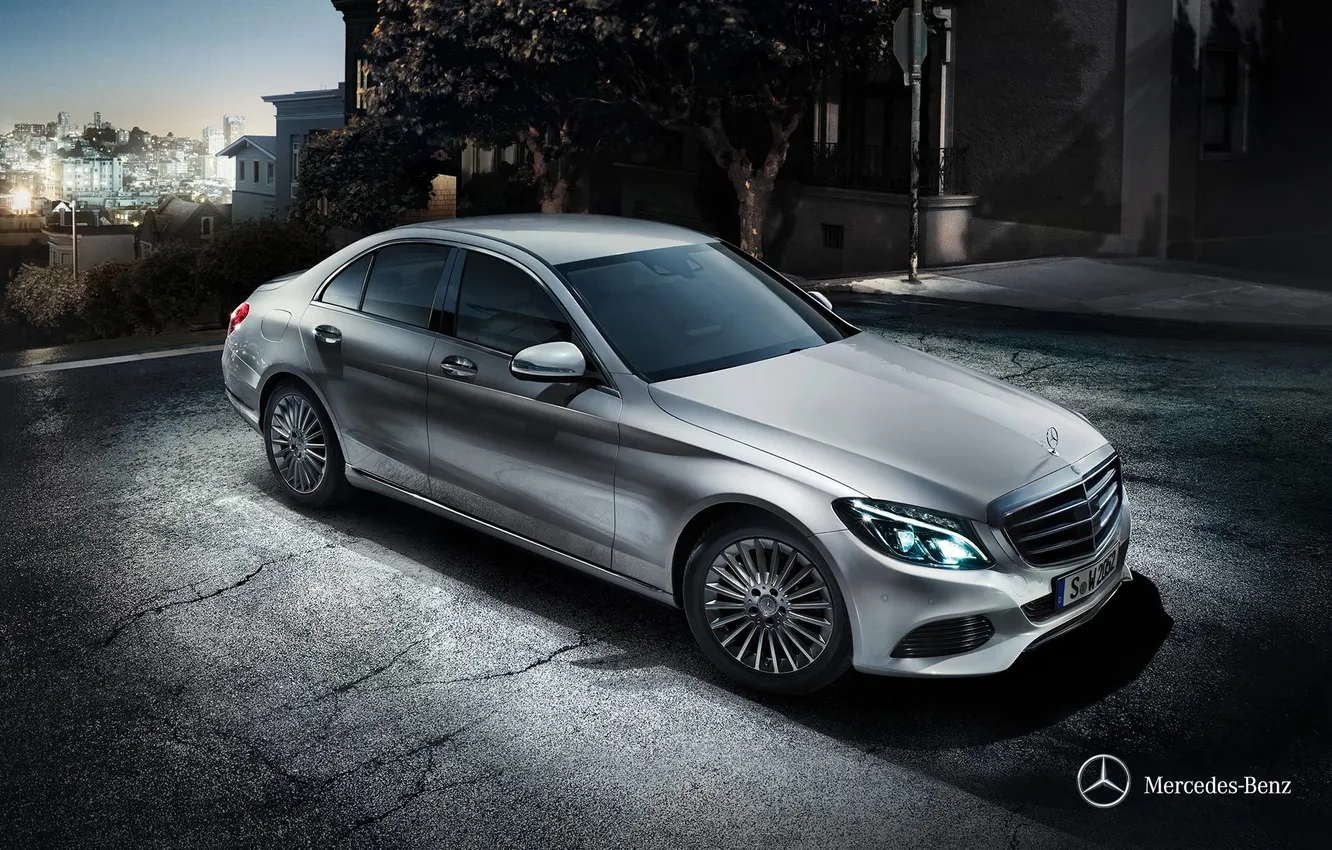 Photo wallpaper Mercedes-Benz, sedan, Mercedes, Sedan, 2014, C-Class, W205