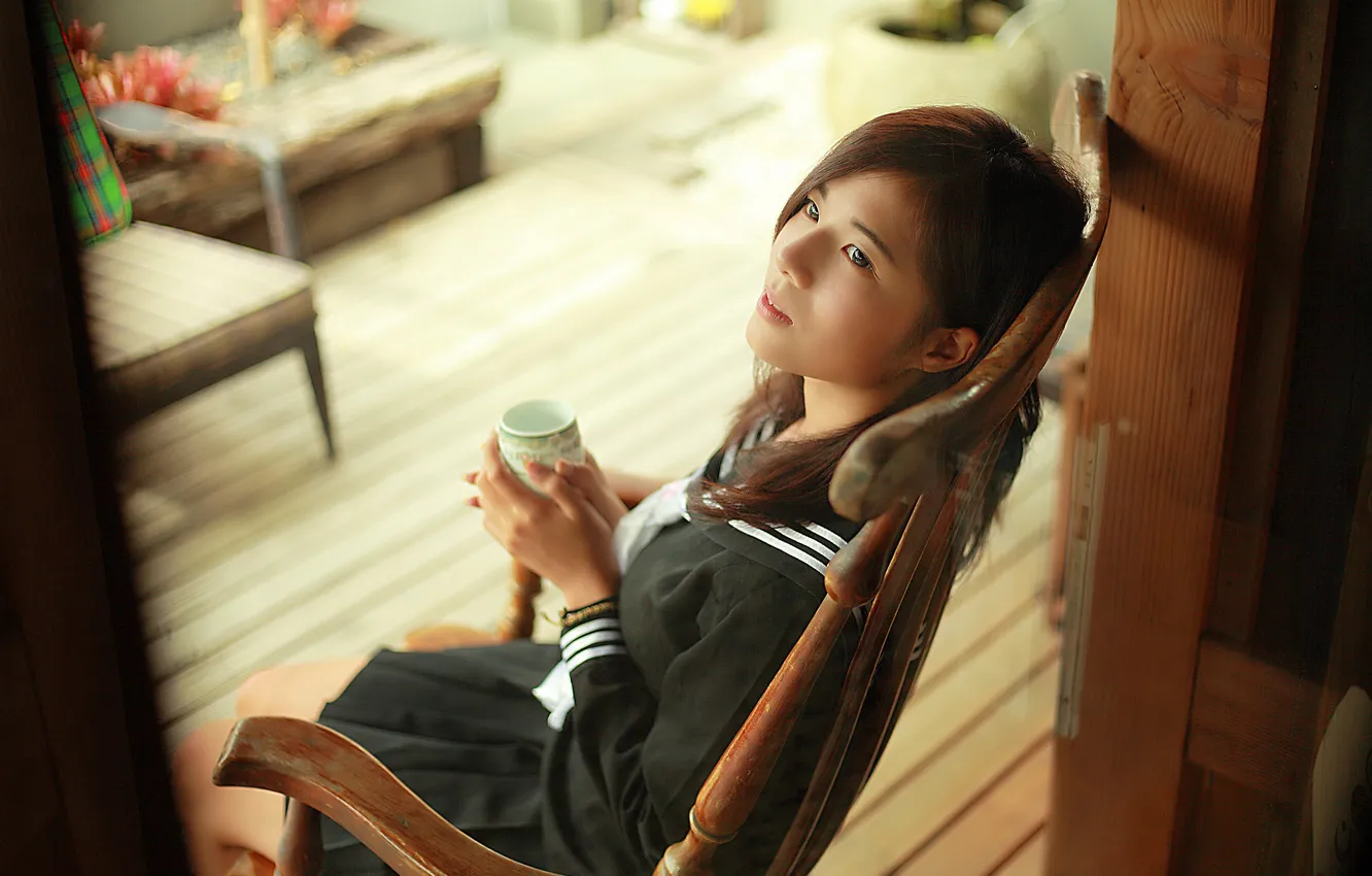 Photo wallpaper face, stay, hair, mug