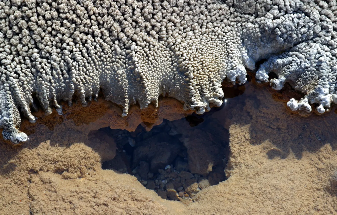 Photo wallpaper water, macro, photo, crystals, geyser, precipitation