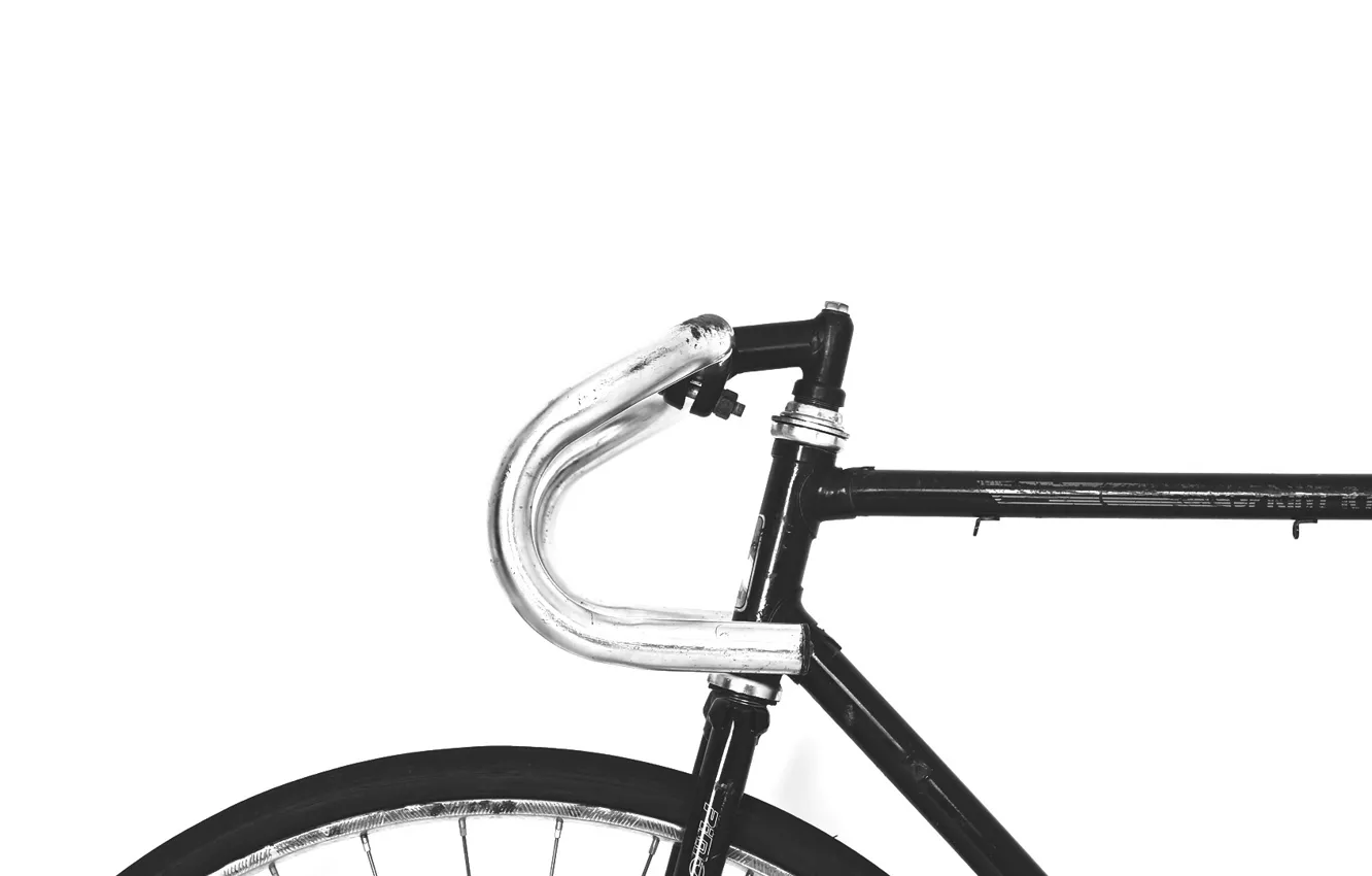 Photo wallpaper wall, bicycle, bike, black and white, b/w, no shadows, Transport