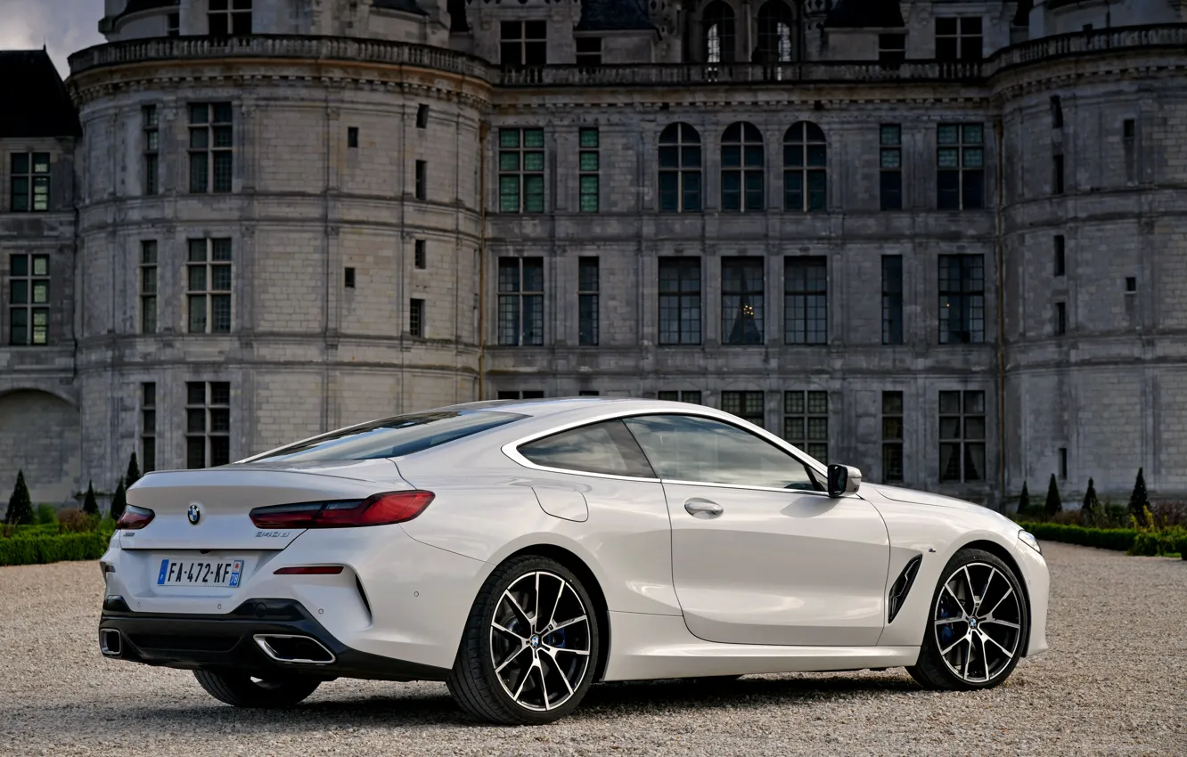Photo wallpaper white, coupe, BMW, 2018, 8-Series, Eight, G15, 840d xDrive M Sport