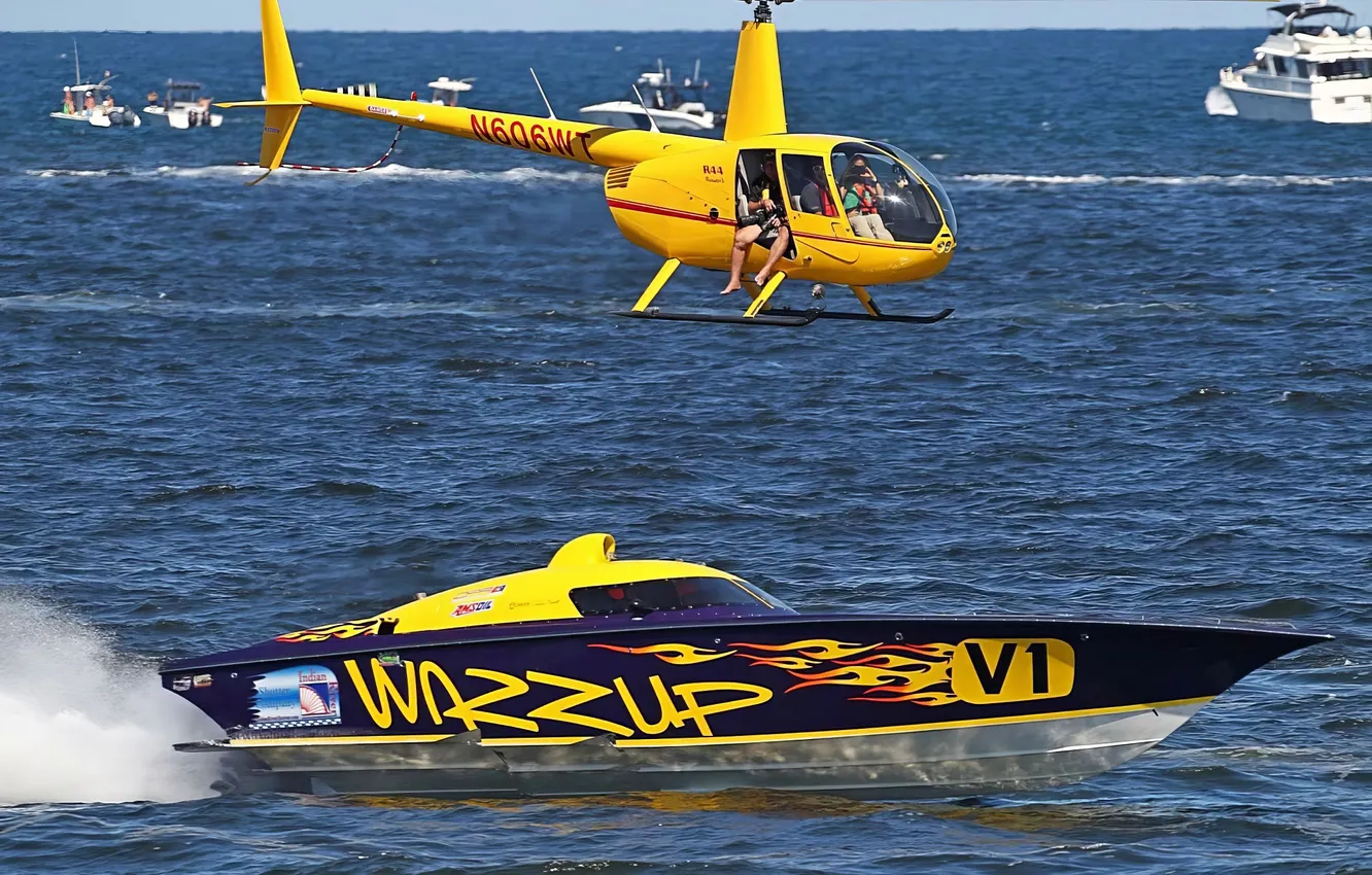 Photo wallpaper race, boat, speed