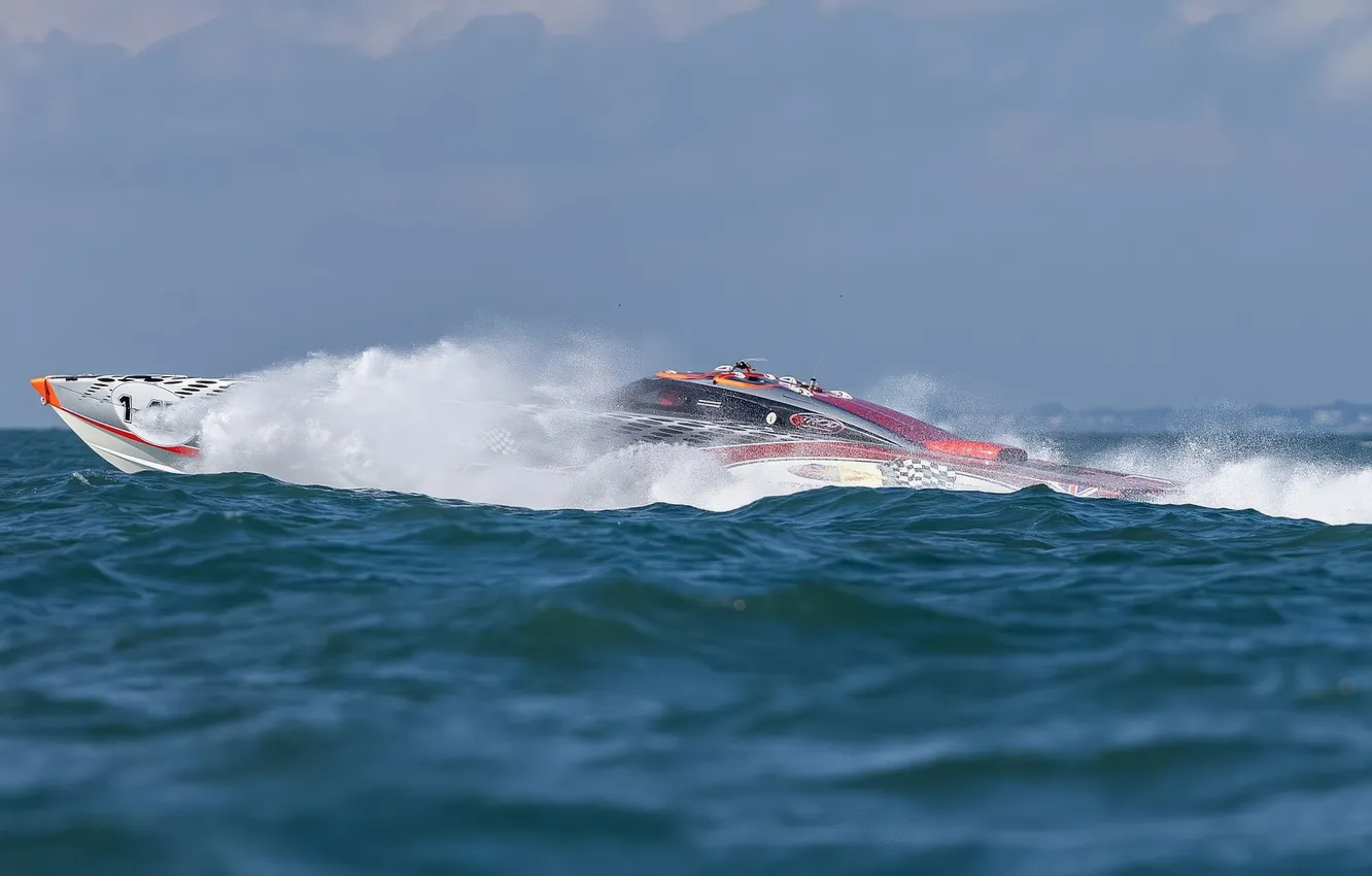 Photo wallpaper race, boat, speed