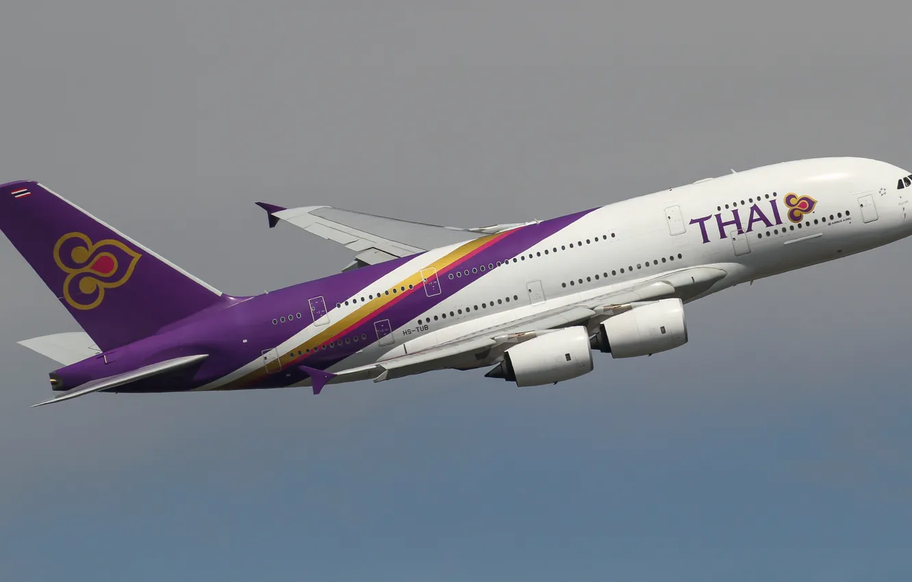 Photo wallpaper wings, the plane, Flies, A passenger plane