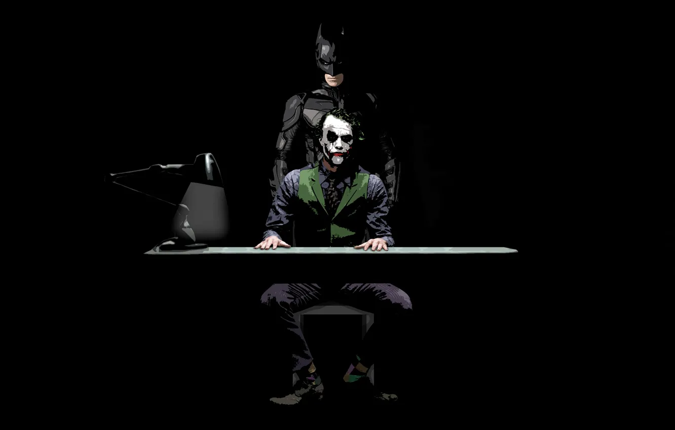 Photo wallpaper The Dark Knight, Batman, Joker, The Dark Knight