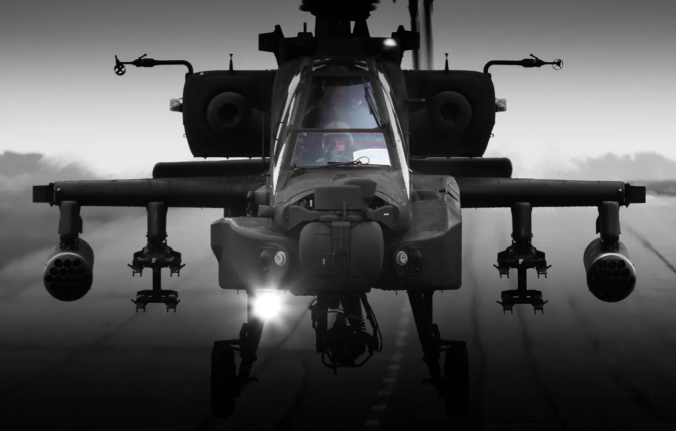Photo wallpaper helicopter, Apache, shock, AH-64, main, "Apache"