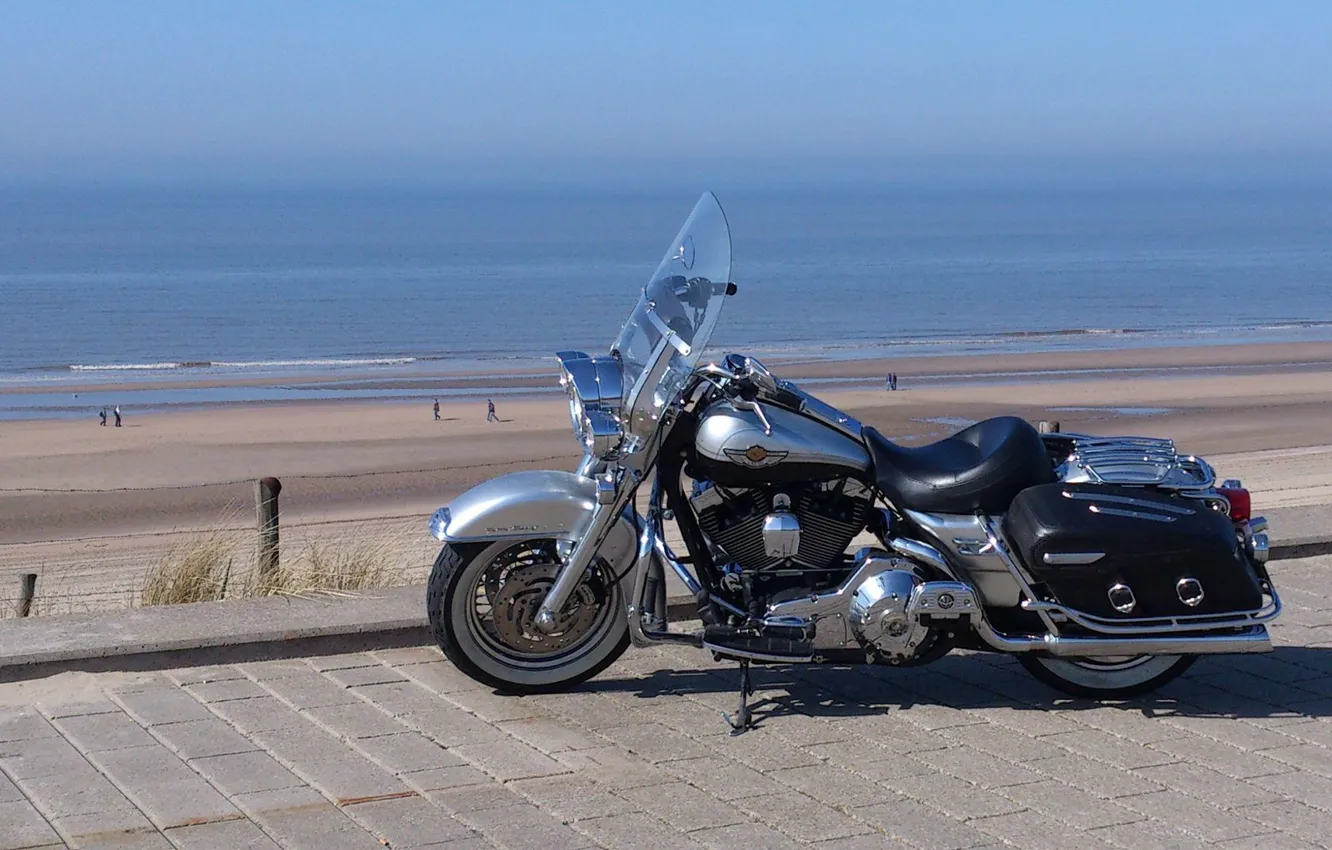 Photo wallpaper Harley, Mood, Sea, The coolest motorcycle