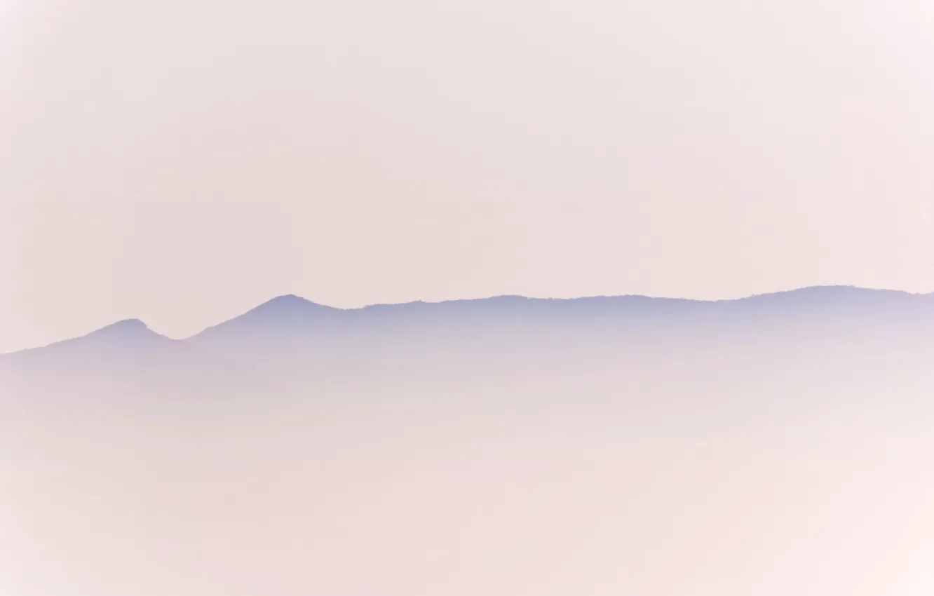 Photo wallpaper the sky, mountains, fog